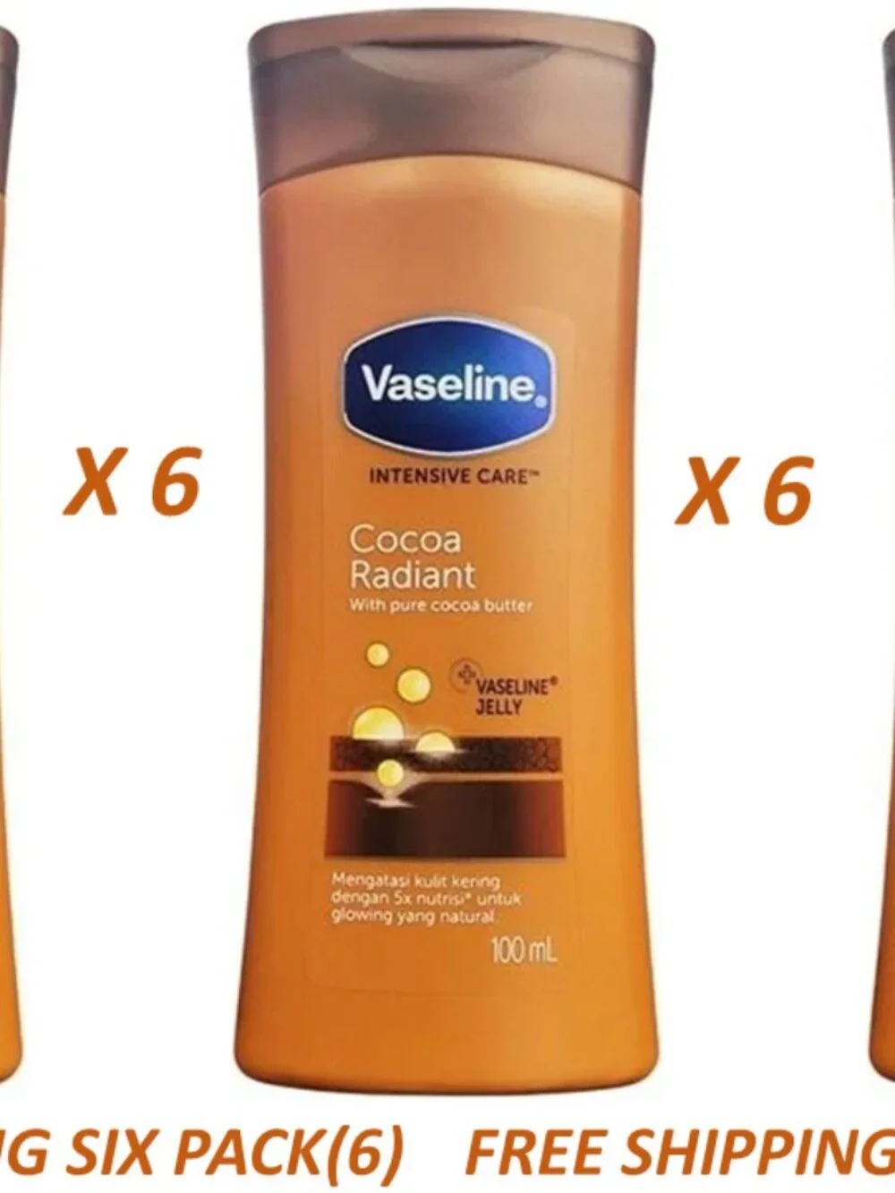 Vaseline Lotion Intensive Care Cocoa Radiant (Six Pack)